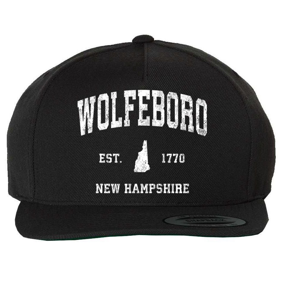 Wolfeboro New Hampshire Nh Vintage Athletic Wool Snapback Cap