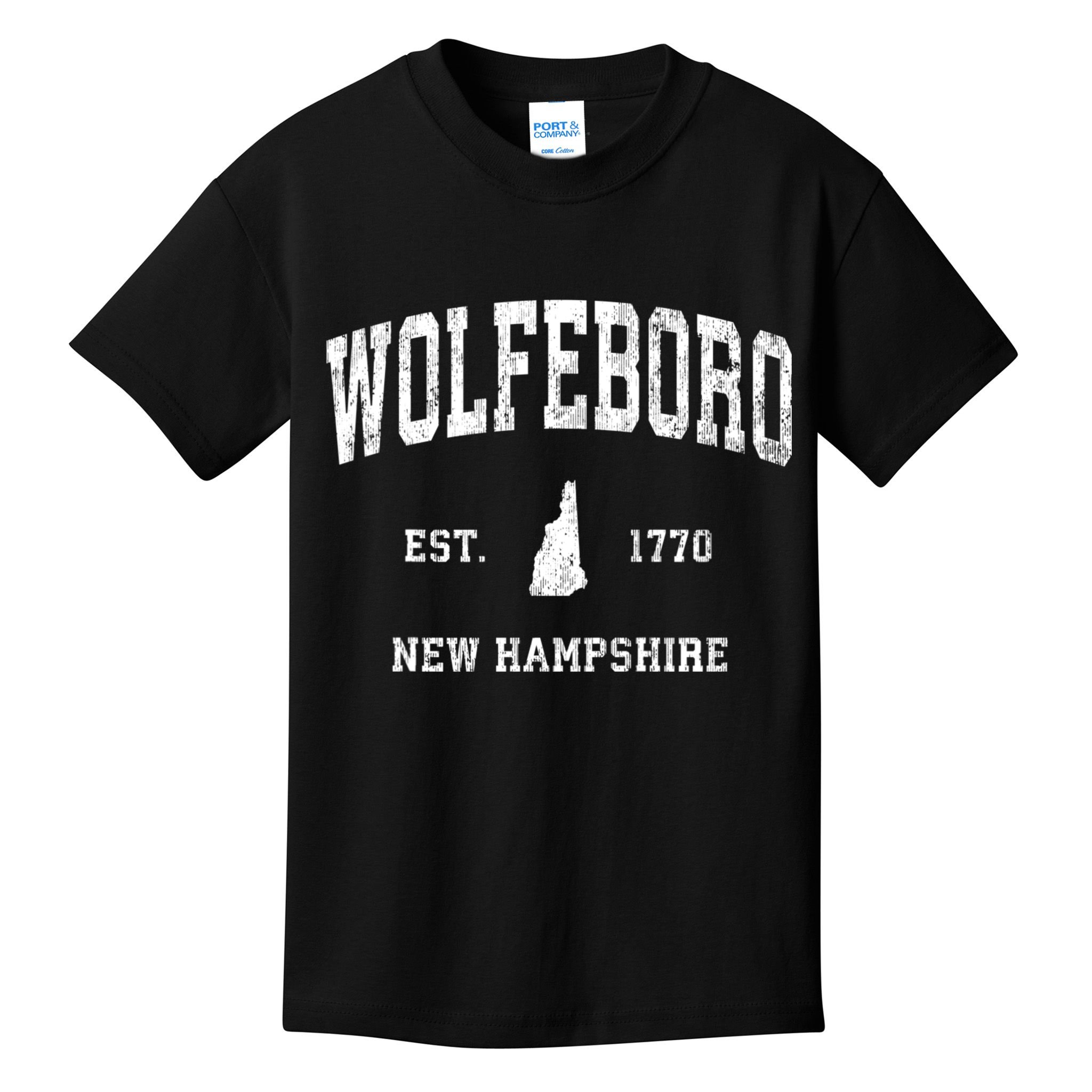 Wolfeboro New Hampshire Nh Vintage Athletic Kids T-Shirt