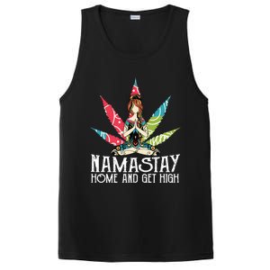 Weed Namastay Home And Get High Cannabis Namaste Yoga Gift PosiCharge Competitor Tank