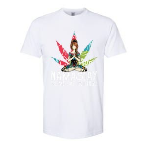 Weed Namastay Home And Get High Cannabis Namaste Yoga Gift Softstyle CVC T-Shirt