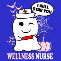 Wellness Nurse Halloween I Will Stab You Funny Ghost Gift Baby Bodysuit