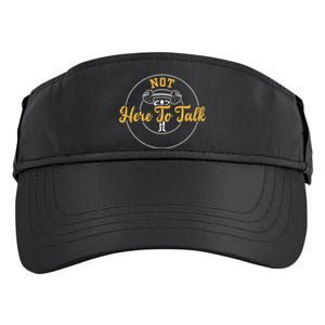 Workout: Not Here To Talk Gym Sayings Gift Adult Drive Performance Visor