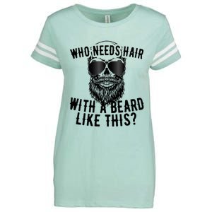 Who Needs Hair With A Beard Like This For Sexy Bald Enza Ladies Jersey Football T-Shirt