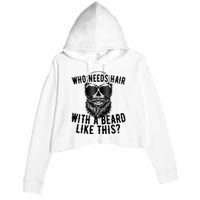 Who Needs Hair With A Beard Like This For Sexy Bald Crop Fleece Hoodie