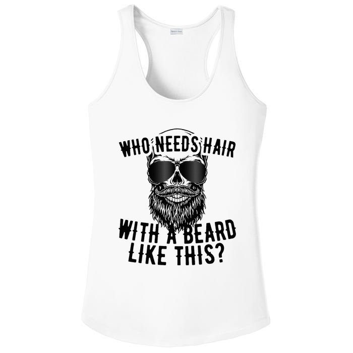 Who Needs Hair With A Beard Like This For Sexy Bald Ladies PosiCharge Competitor Racerback Tank