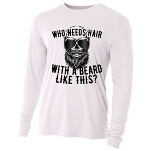 Who Needs Hair With A Beard Like This For Sexy Bald Cooling Performance Long Sleeve Crew