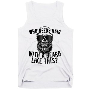 Who Needs Hair With A Beard Like This For Sexy Bald Tank Top