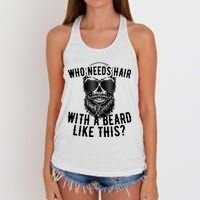 Who Needs Hair With A Beard Like This For Sexy Bald Women's Knotted Racerback Tank