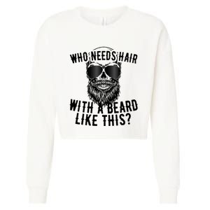 Who Needs Hair With A Beard Like This For Sexy Bald Cropped Pullover Crew