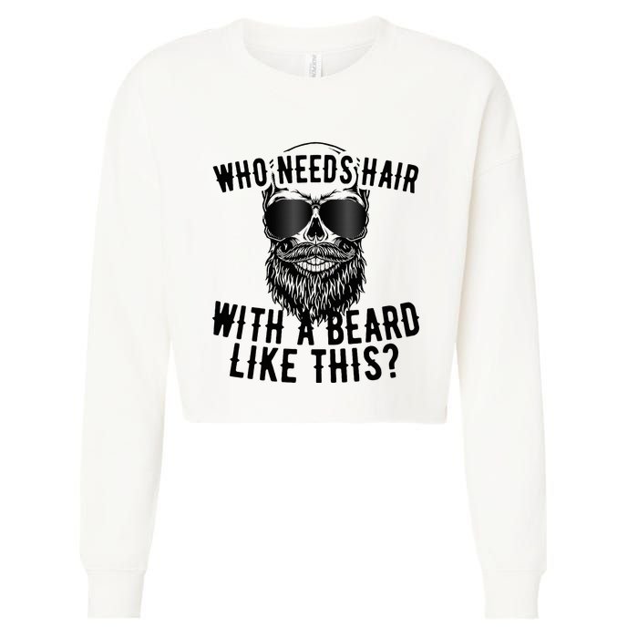 Who Needs Hair With A Beard Like This For Sexy Bald Cropped Pullover Crew