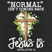 Womens Normal Isnt Coming Back Jesus Is Christian Flower Cross Adult Drive Performance Visor