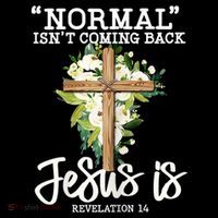 Womens Normal Isnt Coming Back Jesus Is Christian Flower Cross Drawstring Bag