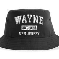 Wayne New Jersey Nj Vintage Sports Sustainable Bucket Hat