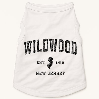 Wildwood New Jersey Nj Vintage Athletic Sports Design Doggie Tank
