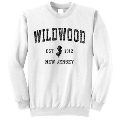 Wildwood New Jersey Nj Vintage Athletic Sports Design Sweatshirt