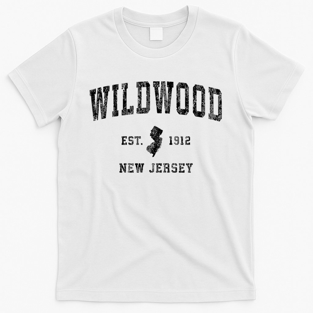 Wildwood New Jersey Nj Vintage Athletic Sports Design T-Shirt