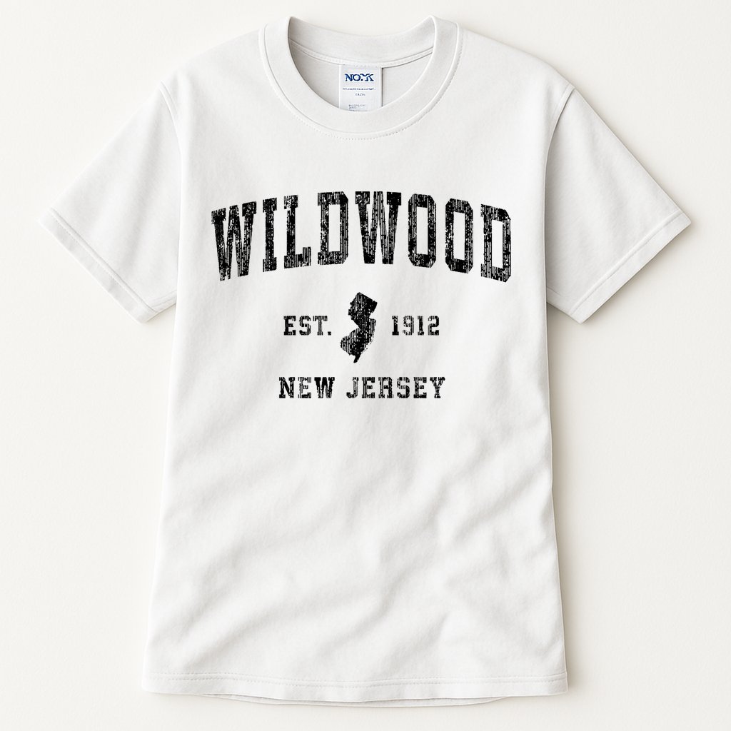 Wildwood New Jersey Nj Vintage Athletic Sports Design Tall T-Shirt
