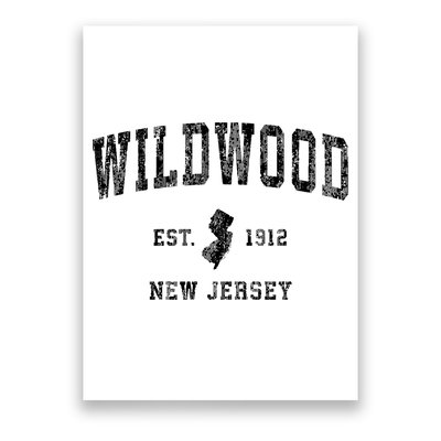 Wildwood New Jersey Nj Vintage Athletic Sports Design Poster