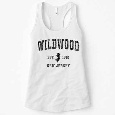 Wildwood New Jersey Nj Vintage Athletic Sports Design Womens Tank Top