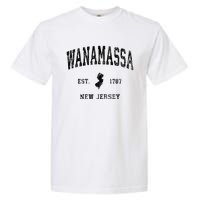 Wanamassa New Jersey Nj Vintage Athletic Black Sports Garment-Dyed Heavyweight T-Shirt