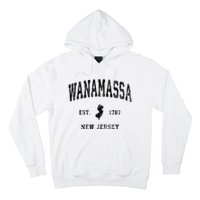 Wanamassa New Jersey Nj Vintage Athletic Black Sports Hoodie