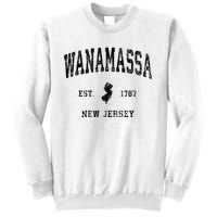 Wanamassa New Jersey Nj Vintage Athletic Black Sports Sweatshirt