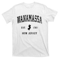 Wanamassa New Jersey Nj Vintage Athletic Black Sports T-Shirt