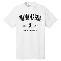 Wanamassa New Jersey Nj Vintage Athletic Black Sports Tall T-Shirt