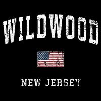 Wildwood New Jersey Nj Vintage American Flag Toddler T-Shirt