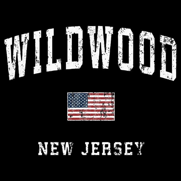 Wildwood New Jersey Nj Vintage American Flag Toddler T-Shirt
