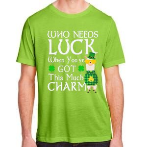 Who Needs Luck When You've Got This Much Llama St. Patrick’s Adult ChromaSoft Performance T-Shirt