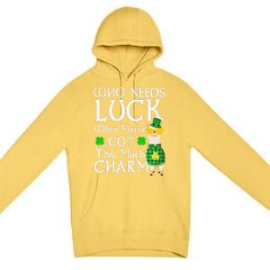 Who Needs Luck When You've Got This Much Llama St. Patrick’s Premium Pullover Hoodie