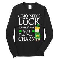 Who Needs Luck When You've Got This Much Llama St. Patrick’s Long Sleeve Shirt