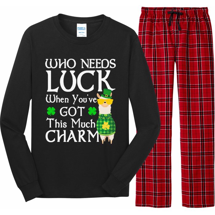 Who Needs Luck When You've Got This Much Llama St. Patrick’s Long Sleeve Pajama Set