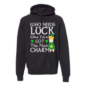 Who Needs Luck When You've Got This Much Llama St. Patrick’s Premium Hoodie