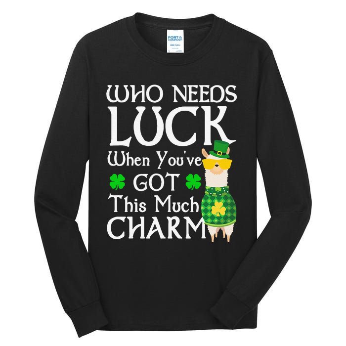 Who Needs Luck When You've Got This Much Llama St. Patrick’s Tall Long Sleeve T-Shirt