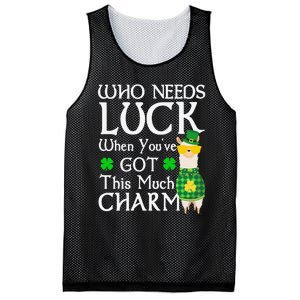 Who Needs Luck When You've Got This Much Llama St. Patrick’s Mesh Reversible Basketball Jersey Tank