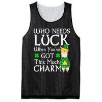 Who Needs Luck When You've Got This Much Llama St. Patrick’s Mesh Reversible Basketball Jersey Tank