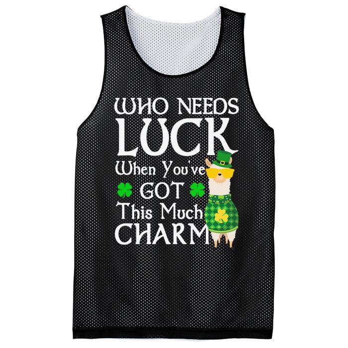 Who Needs Luck When You've Got This Much Llama St. Patrick’s Mesh Reversible Basketball Jersey Tank