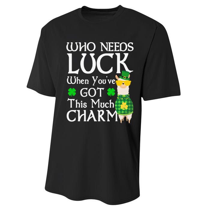 Who Needs Luck When You've Got This Much Llama St. Patrick’s Performance Sprint T-Shirt