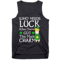 Who Needs Luck When You've Got This Much Llama St. Patrick’s Tank Top