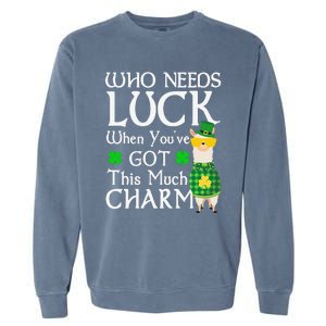 Who Needs Luck When You've Got This Much Llama St. Patrick’s Garment-Dyed Sweatshirt