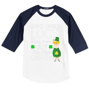 Who Needs Luck When You've Got This Much Llama St. Patrick’s Baseball Sleeve Shirt