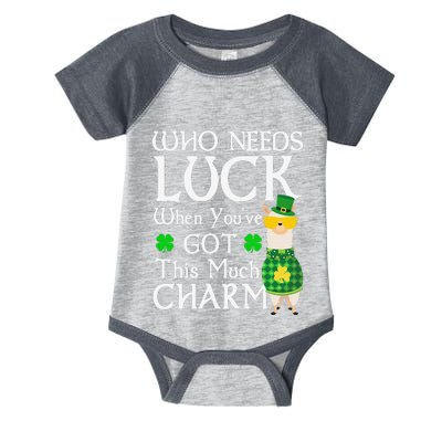 Who Needs Luck When You've Got This Much Llama St. Patrick’s Infant Baby Jersey Bodysuit