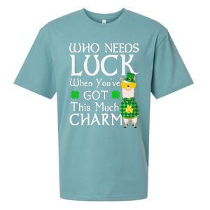 Who Needs Luck When You've Got This Much Llama St. Patrick’s Sueded Cloud Jersey T-Shirt