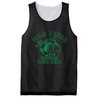 Who Needs Luck When You Have Beer Mesh Reversible Basketball Jersey Tank