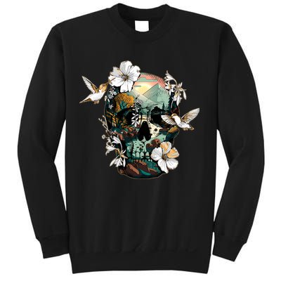 Wilderness Nature Lover Skull Sweatshirt