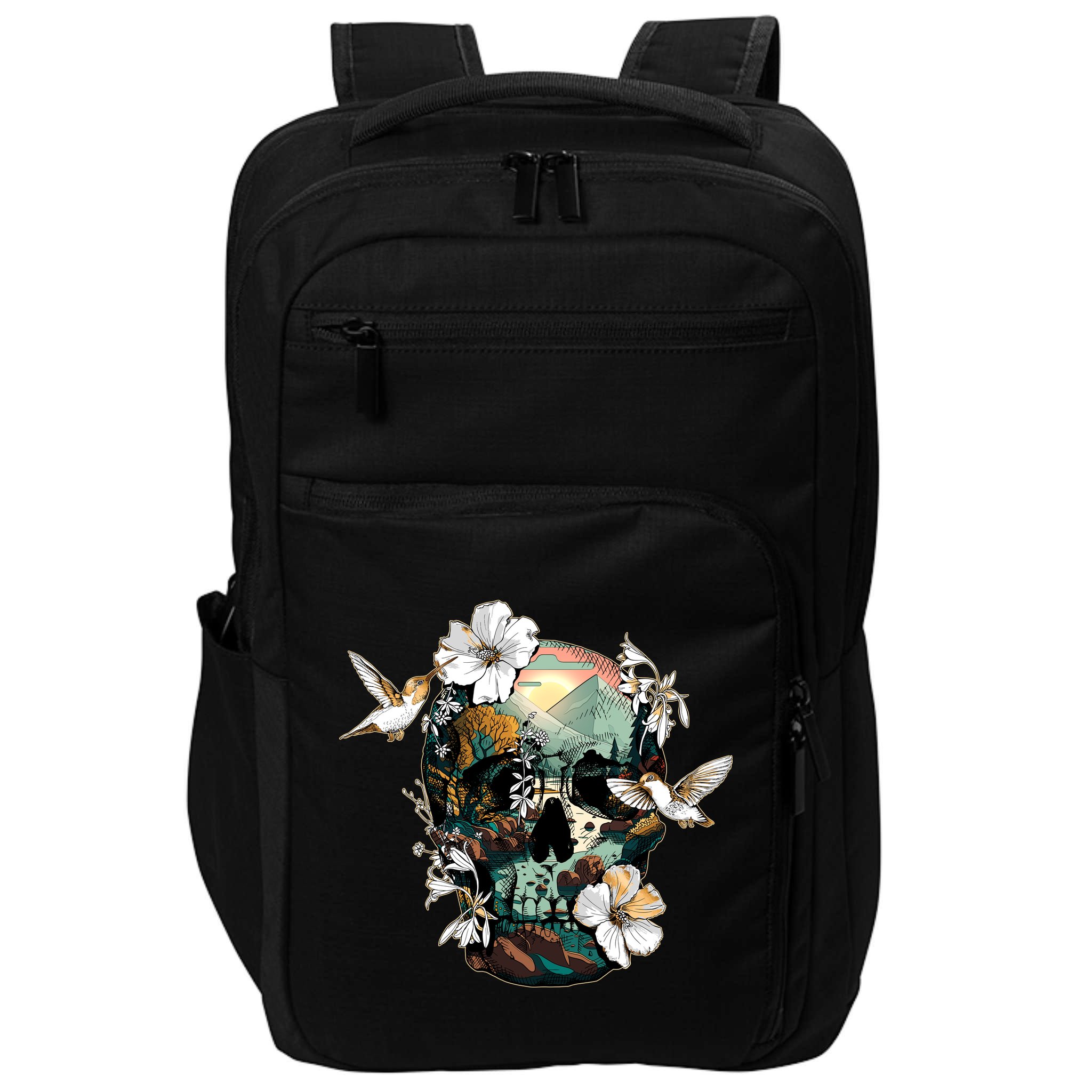 Wilderness Nature Lover Skull Impact Tech Backpack