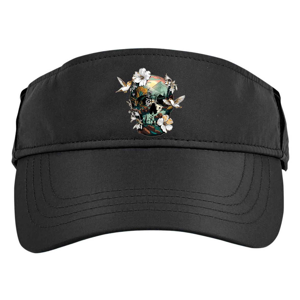 Wilderness Nature Lover Skull Adult Drive Performance Visor