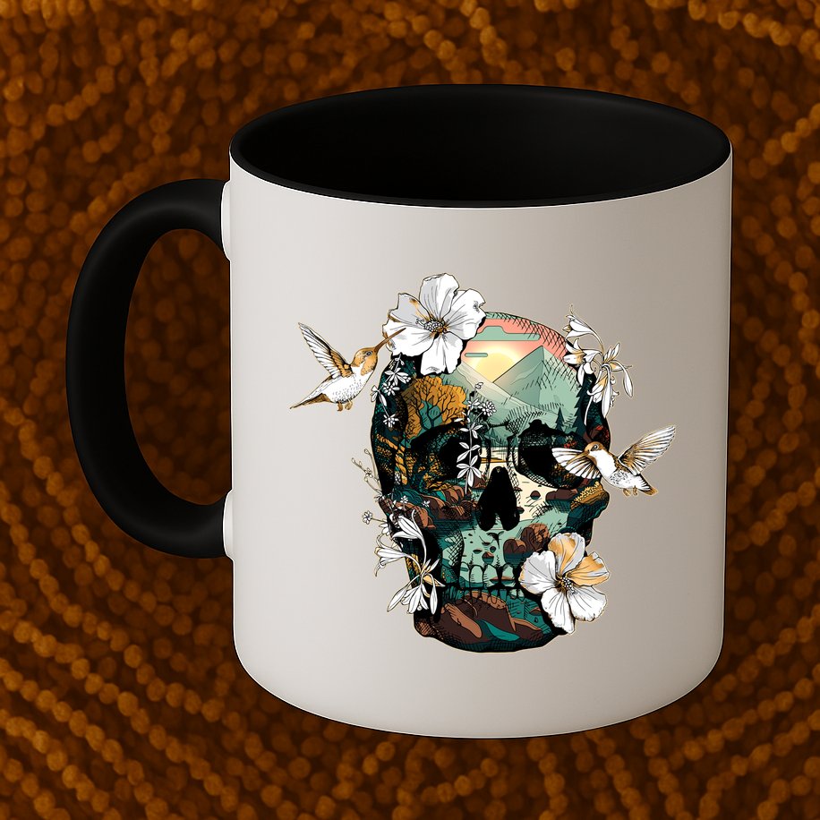Wilderness Nature Lover Skull Mug